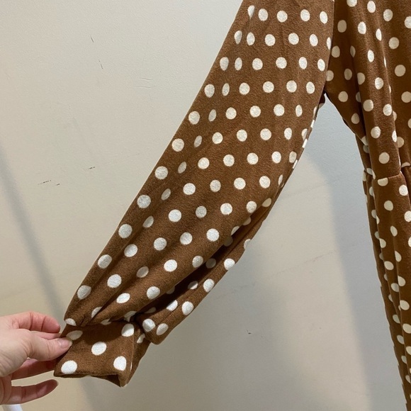 NEW Jillian Harris Polka Dot Knit Jersey Sweater Dress Plus Sz 3X - Picture 4 of 8